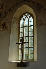 Porvoon kirkko, ikkuna ja risti